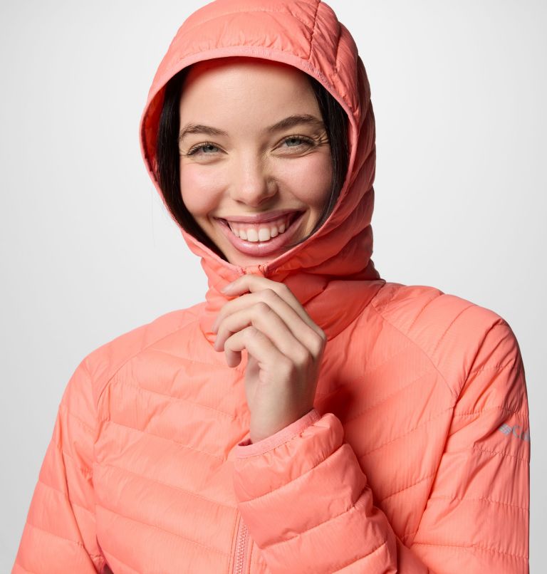Women's Powder Pass II Hybrid Hooded Jacket, Color: Alpenglow, Daredevil, image 4