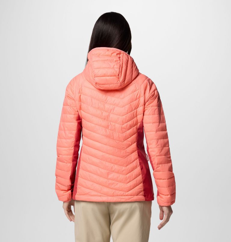 Women's Powder Pass II Hybrid Hooded Jacket, Color: Alpenglow, Daredevil, image 2