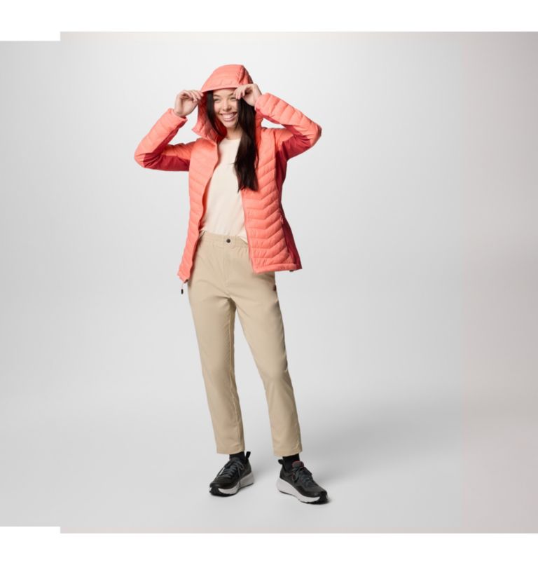 Powder Pass II Hybrid Hooded Jacket, Color: Alpenglow, Daredevil, image 7