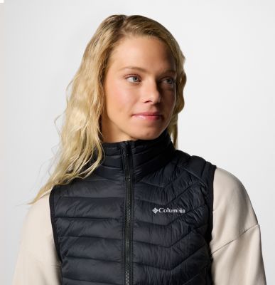 Women's Powder Pass II Hybrid Puffer Gilet, Color: Black, image 8