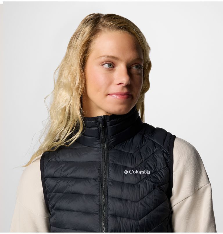 Doudoune Hybride Sans Manches Powder Pass II Femme, Color: Black, image 4