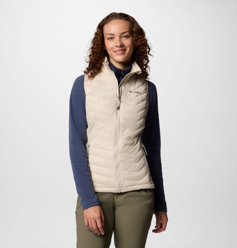 Women's Powder Pass II Hybrid Puffer Gilet, Color: Dark Stone, image 1