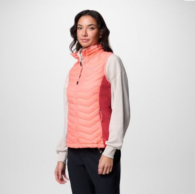 Women's Powder Pass II Hybrid Puffer Gilet, Color: Alpenglow, Daredevil, image 3