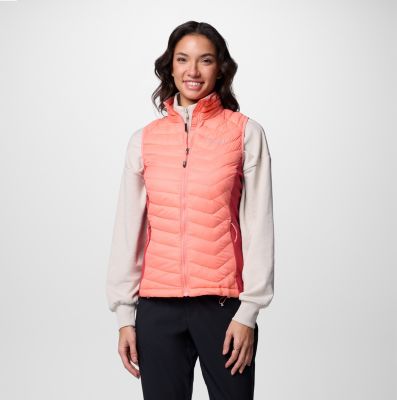 Women's Powder Pass II Hybrid Puffer Gilet, Color: Alpenglow, Daredevil, image 1