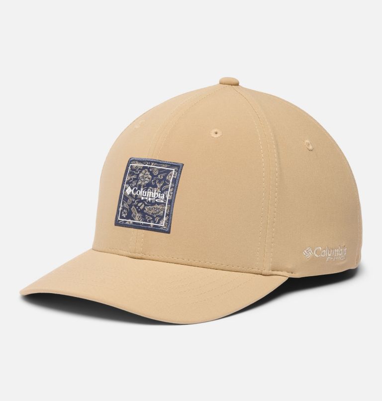 PFG Uncharted Ball Cap, Color: Beach, Stacked Logo Guadalupe, image 1