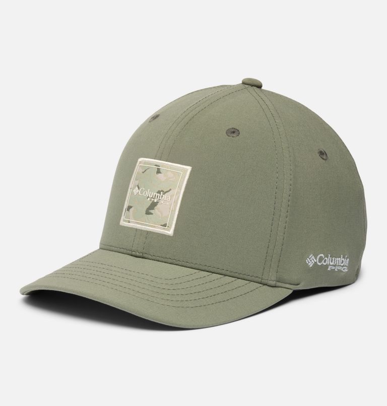 PFG Uncharted Ball Cap, Color: Cypress, Stacked Logo Swamplands Fill, image 1