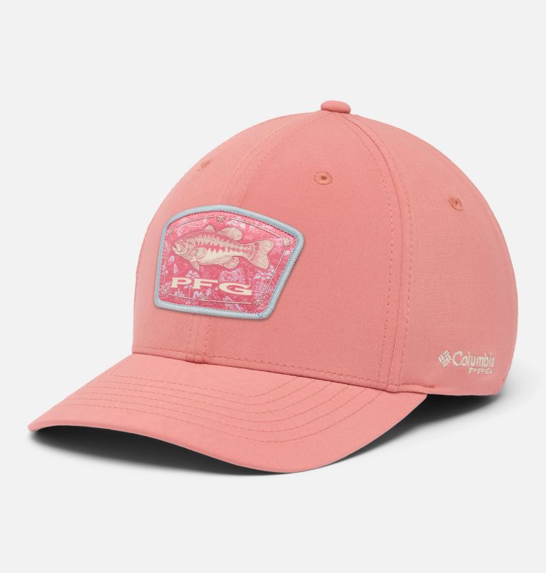 PFG Uncharted Ball Cap, Color: Rosewood, Feather Fish, image 1