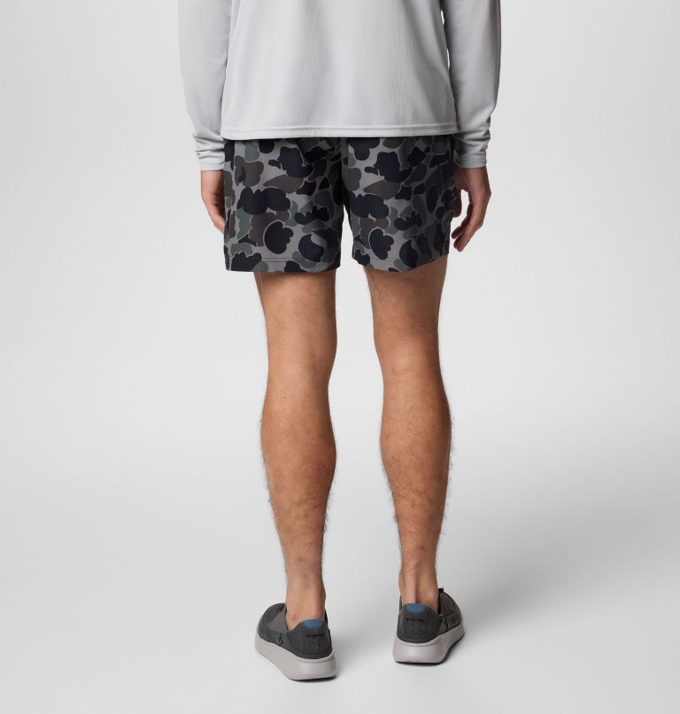 Men's PFG Rambler Printed Water Shorts, Color: Black Deltahunter Camo, image 3