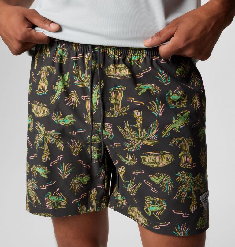 Men's PFG Rambler Printed Water Shorts, Color: Shark Everglades, image 5
