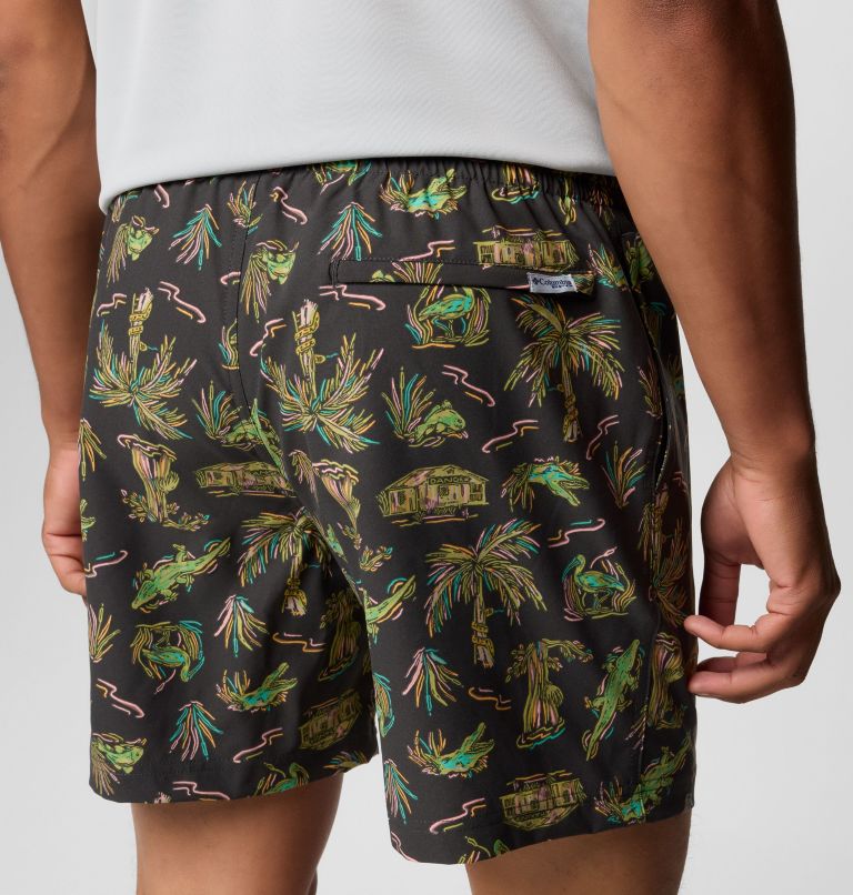 Men's PFG Rambler Printed Water Shorts, Color: Shark Everglades, image 6