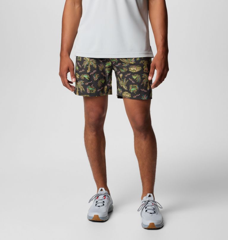 Men's PFG Rambler Printed Water Shorts, Color: Shark Everglades, image 1