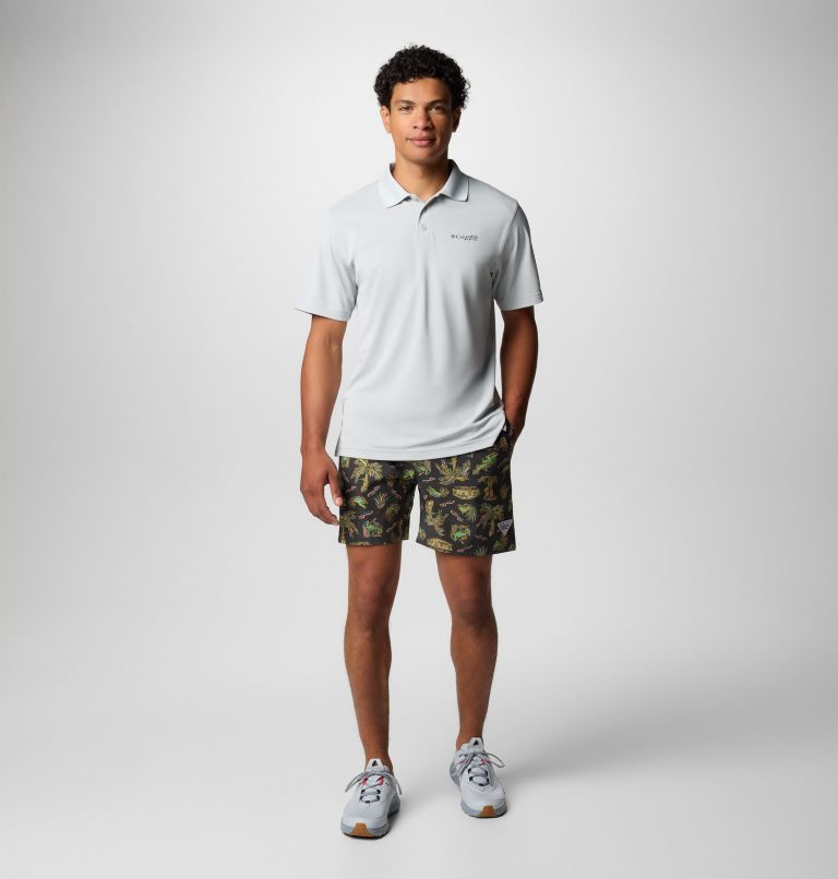 Men's PFG Rambler Printed Water Shorts, Color: Shark Everglades, image 2