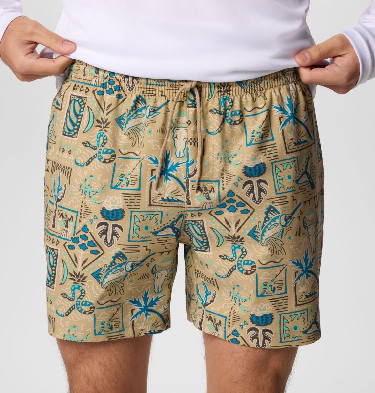 Men's PFG Rambler Printed Water Shorts, Color: Beach Bajabound, image 5