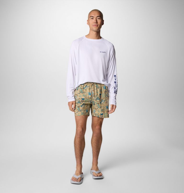 Men's PFG Rambler Printed Water Shorts, Color: Beach Bajabound, image 2
