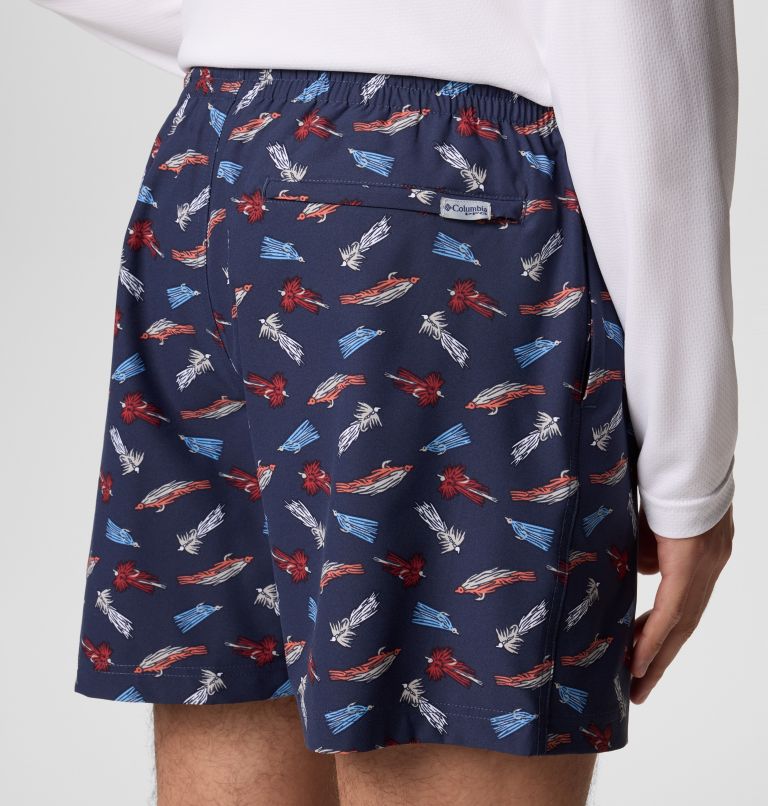 Men's PFG Rambler Printed Water Shorts, Color: Nocturnal Fly Pride, image 6