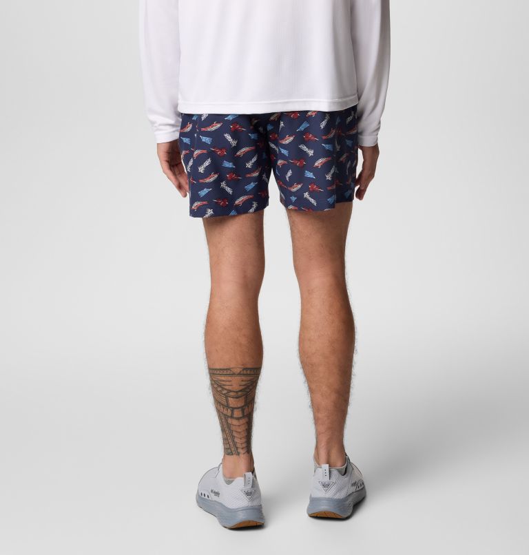Men's PFG Rambler Printed Water Shorts, Color: Nocturnal Fly Pride, image 3