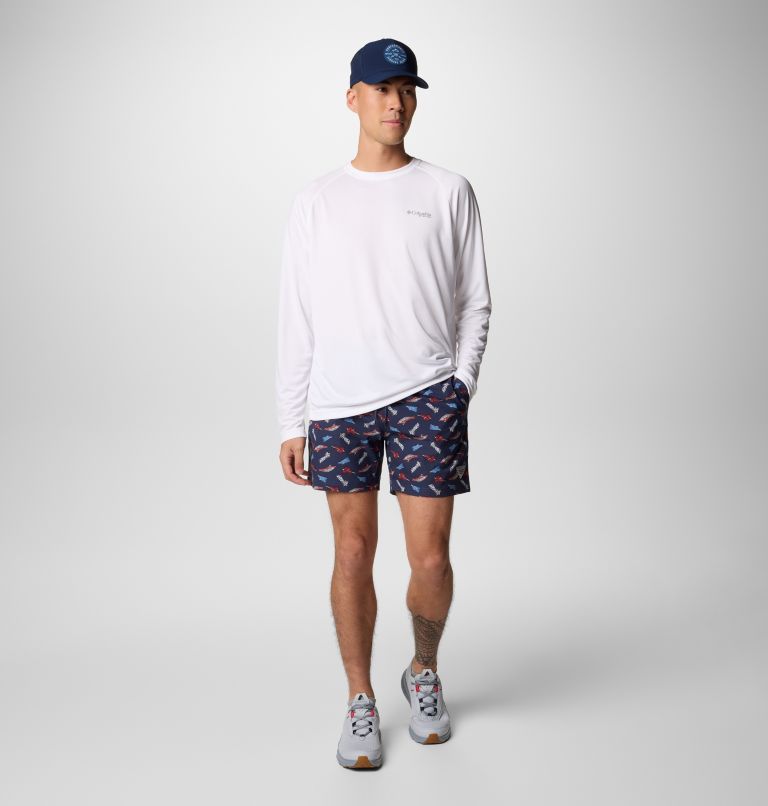 Men's PFG Rambler Printed Water Shorts, Color: Nocturnal Fly Pride, image 2