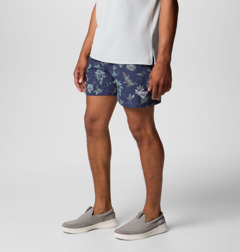 Men's PFG Rambler Printed Water Shorts, Color: Nocturnal Floridays, image 4