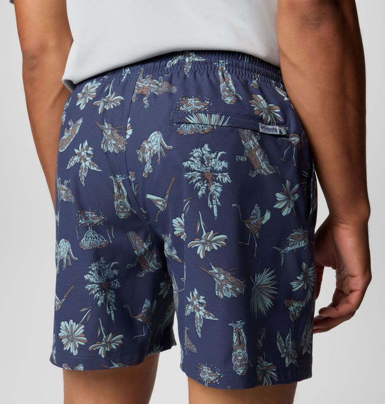 Men's PFG Rambler Printed Water Shorts, Color: Nocturnal Floridays, image 6