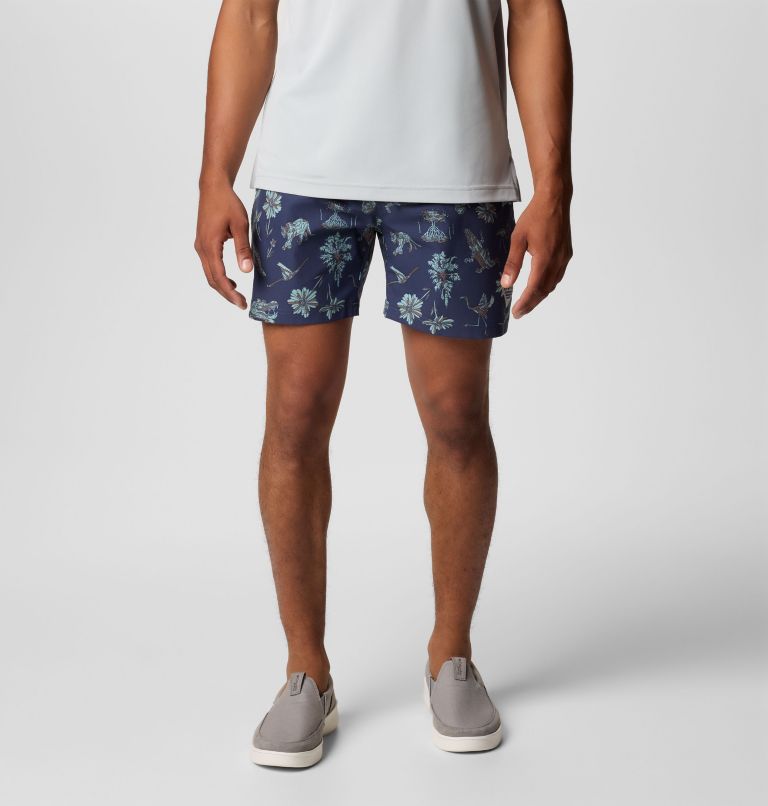 Men's PFG Rambler Printed Water Shorts, Color: Nocturnal Floridays, image 1