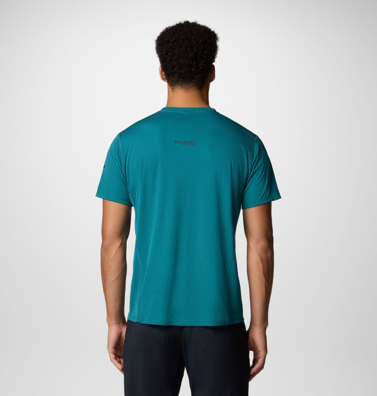 Men's Cirque River Pro Short Sleeve Crew Shirt, Color: River Blue, image 3