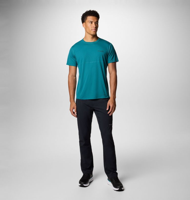 Men's Cirque River Pro Short Sleeve Crew Shirt, Color: River Blue, image 2
