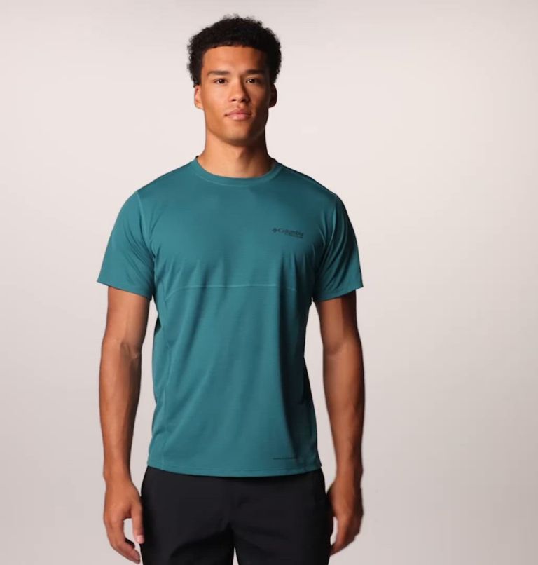 Men's Cirque River Pro Short Sleeve Crew Shirt, Color: River Blue
