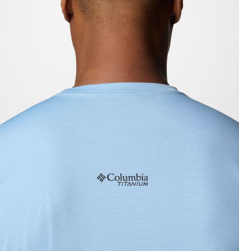 Men's Cirque River Pro Short Sleeve Crew Shirt, Color: Ripple Blue, image 6