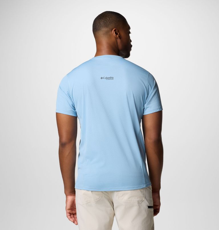 Men's Cirque River Pro Short Sleeve Crew Shirt, Color: Ripple Blue, image 3