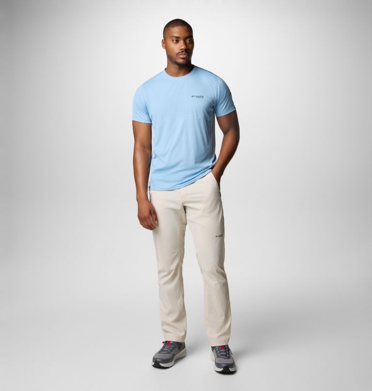 Men's Cirque River Pro Short Sleeve Crew Shirt, Color: Ripple Blue, image 2