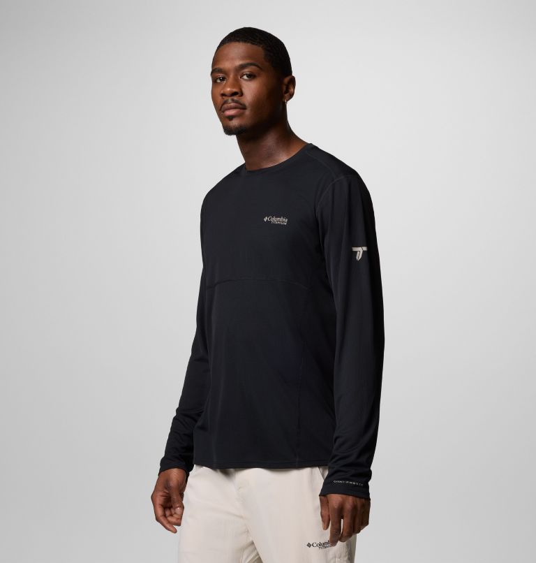Men's Cirque River Pro Long Sleeve Crew Shirt, Color: Black, image 4