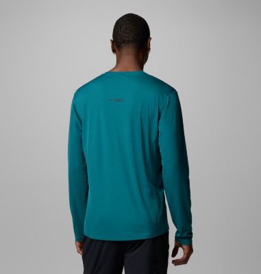 Men's Cirque River Pro Long Sleeve Crew Shirt, Color: River Blue, image 2