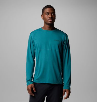 Men's Cirque River Pro Long Sleeve Crew Shirt, Color: River Blue, image 1