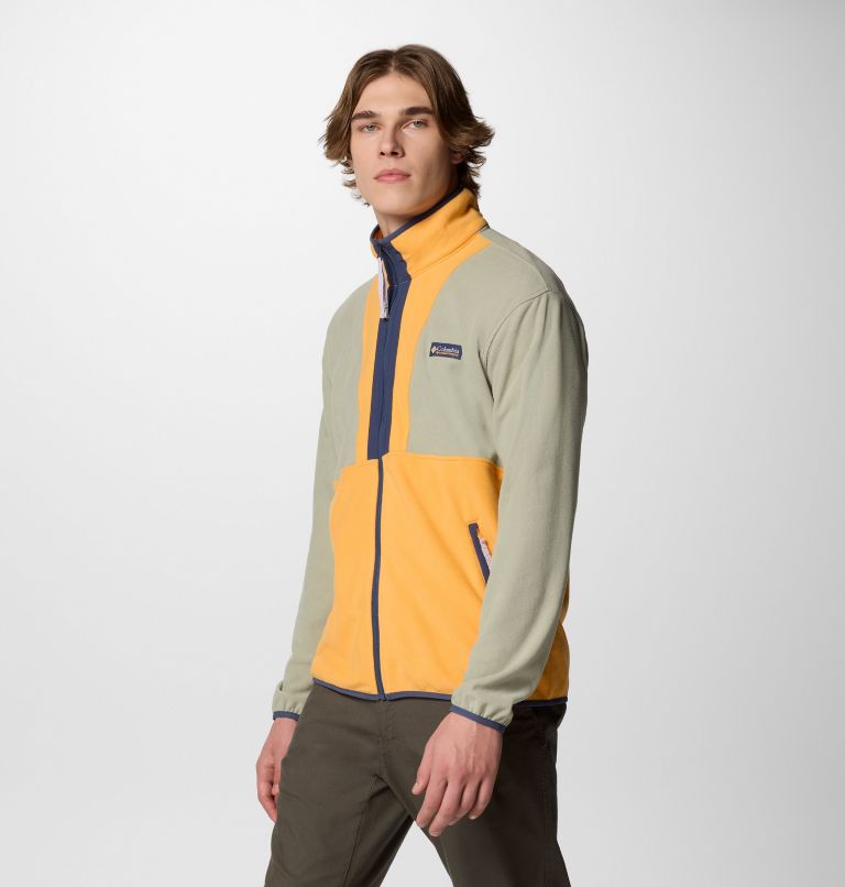 Men's Backbowl II Lightweight Full Zip Fleece Jacket, Color: Safari, Summer Orange, image 4