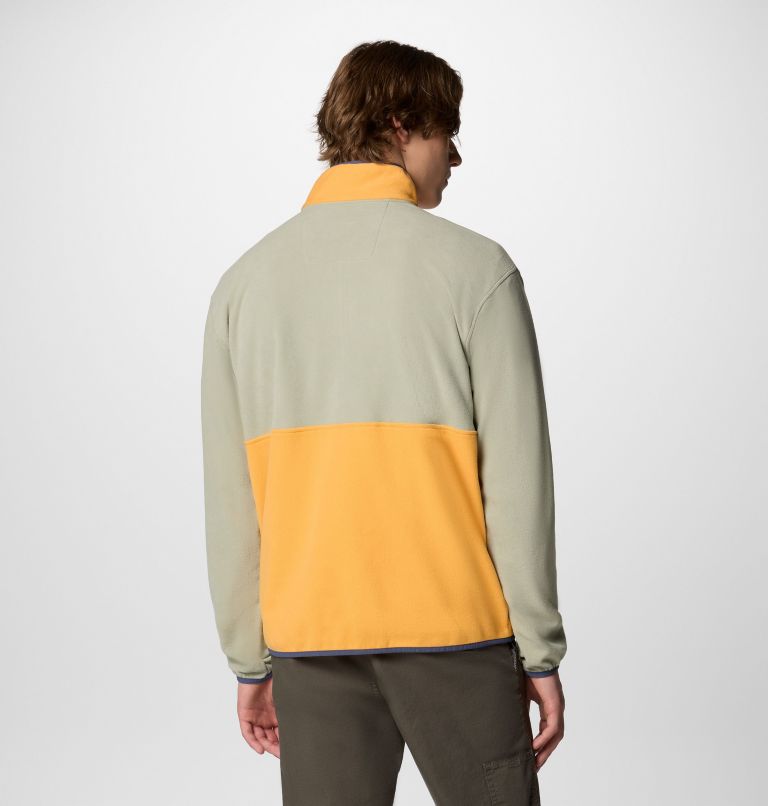 Men's Backbowl II Lightweight Full Zip Fleece Jacket, Color: Safari, Summer Orange, image 3