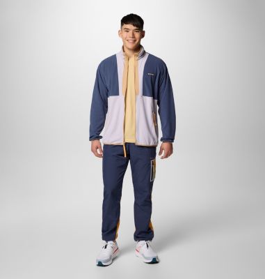 Men's Backbowl II Lightweight Full Zip Fleece Jacket, Color: Nocturnal, Lavender Pearl, image 2