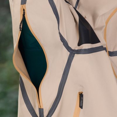 Close-up of the breathable arm vents