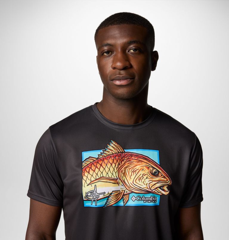 Camiseta Terminal Tackle PFG X Bentley para hombre, Color: Shark, PFG Bentley Red Head, image 4