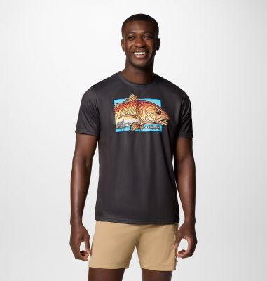 T-shirt Terminal Tackle PFG X Bentley da uomo, Color: Shark, PFG Bentley Red Head, image 9