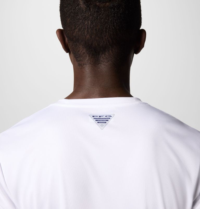 Men's Terminal Tackle PFG x Bentley Short Sleeve Shirt, Color: White, PFG Bentley Crab, image 6
