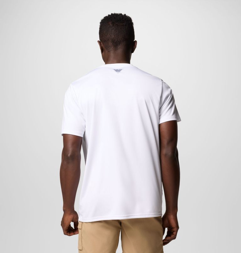 Men's Terminal Tackle PFG x Bentley Short Sleeve Shirt, Color: White, PFG Bentley Crab, image 3