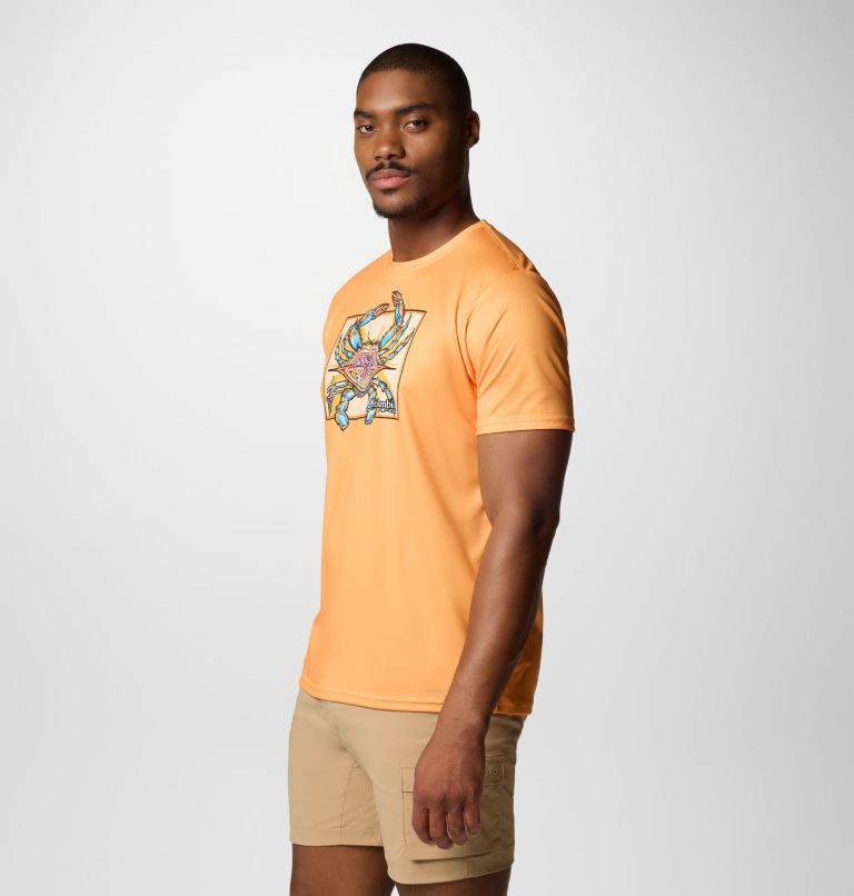 Camiseta Terminal Tackle PFG X Bentley para hombre, Color: Summer Orange, PFG Bentley Crab, image 4