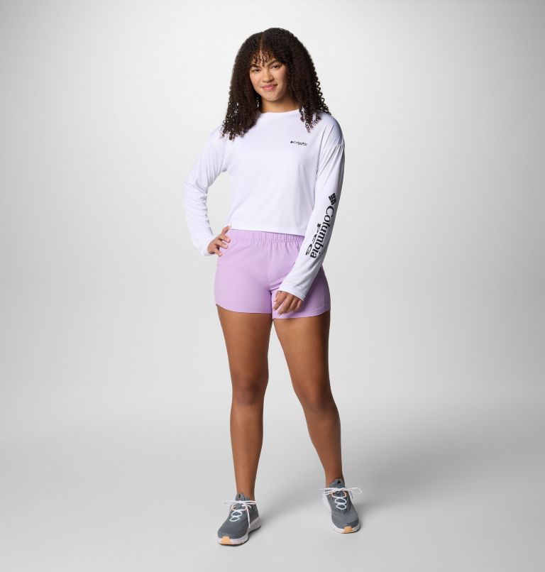 Women's Tidal Light PFG x Bentley Long Sleeve Shirt, Color: White, PFG W Bentley Crab, image 6