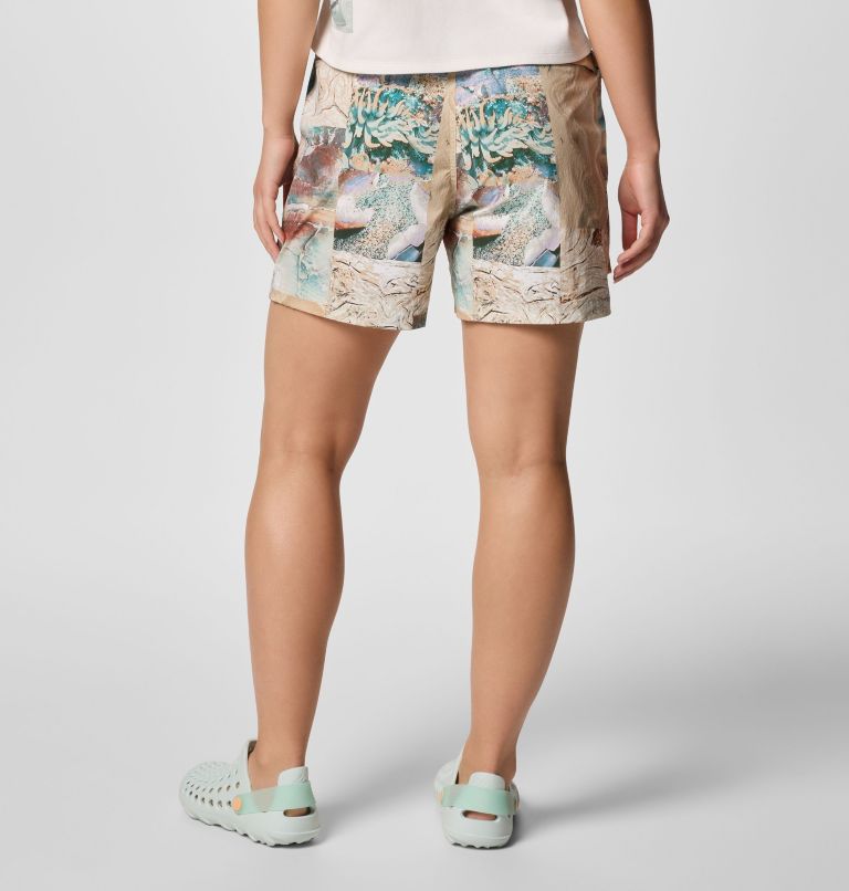Unisex Cove Beach Printed Shorts, Color: Cool Green Coastal, image 9