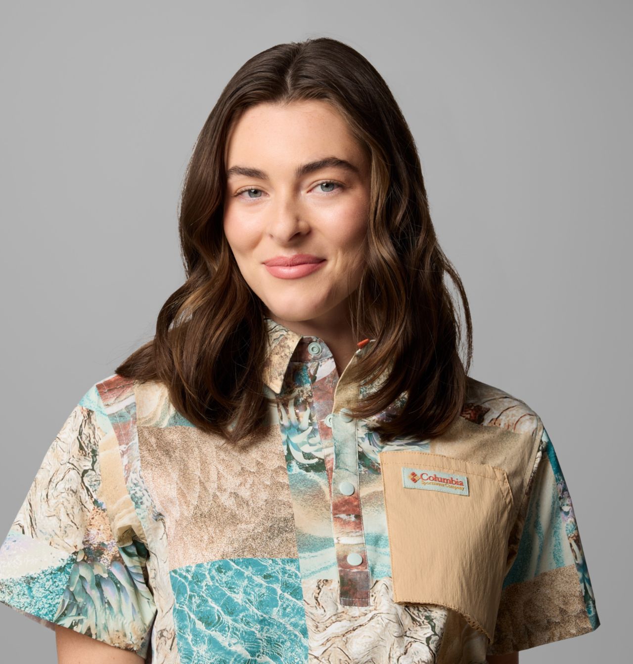 Women's Cove Beach™ Printed Woven Cropped Short Sleeve Shirt 4