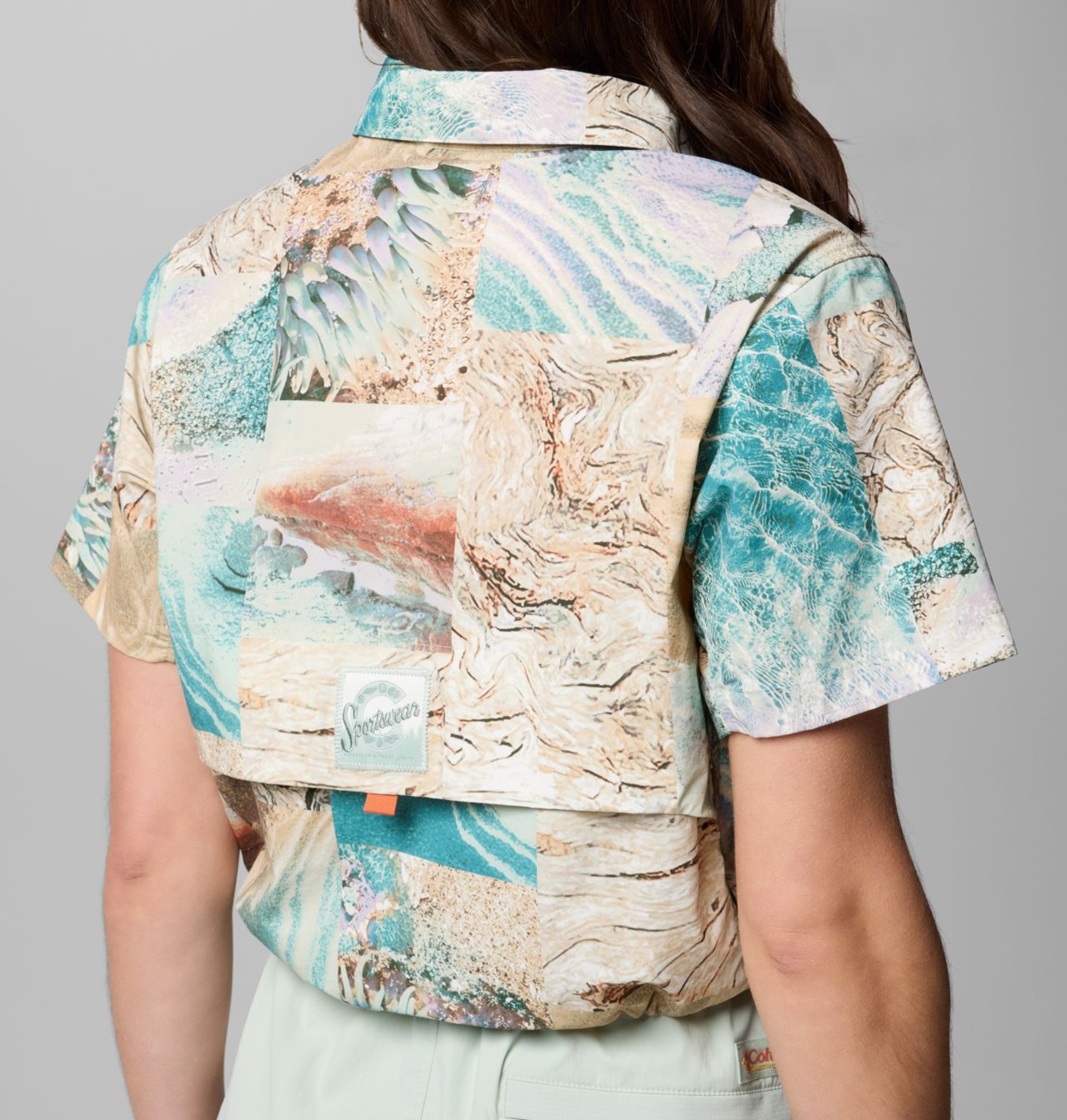 Women's Cove Beach™ Printed Woven Cropped Short Sleeve Shirt 5