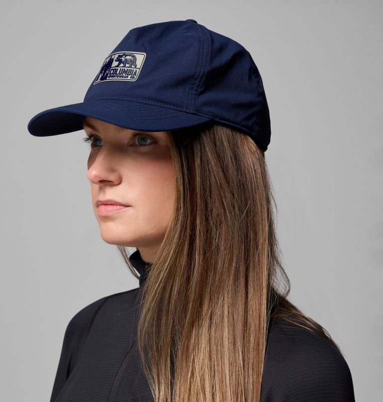 Alta Crest 3D Stretch Snap Back Ball Cap, Color: Collegiate Navy, Columbia Bear Rectangle, image 5