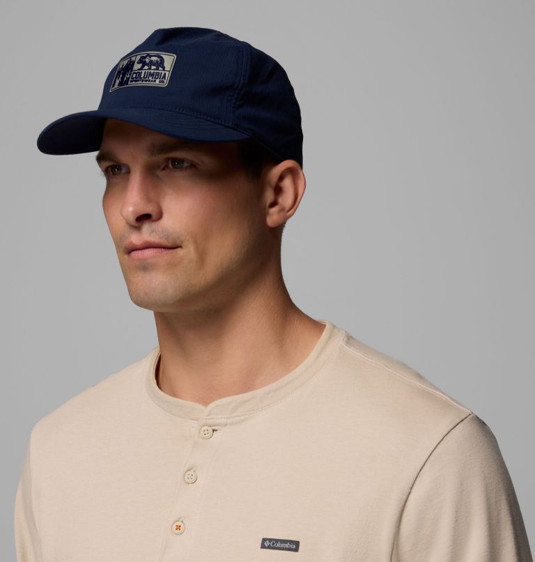 Alta Crest 3D Stretch Snap Back Ball Cap, Color: Collegiate Navy, Columbia Bear Rectangle, image 3
