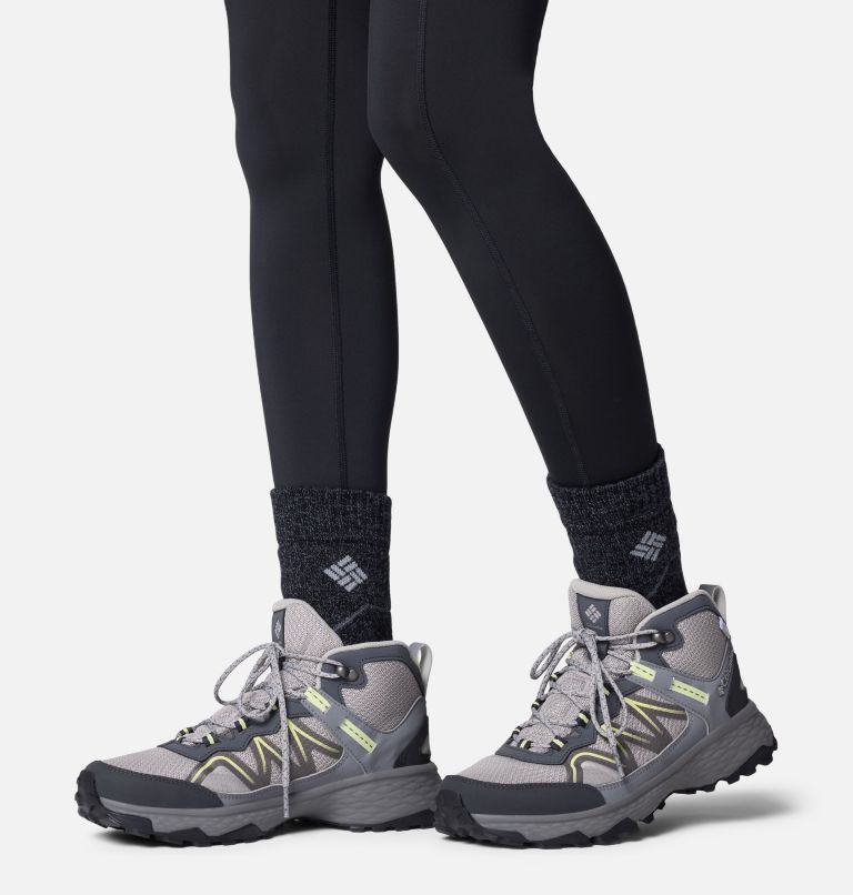 Women's Peakfreak Rush Mid Outdry Hiking Shoe, Color: Shark, Citron Haze, image 10