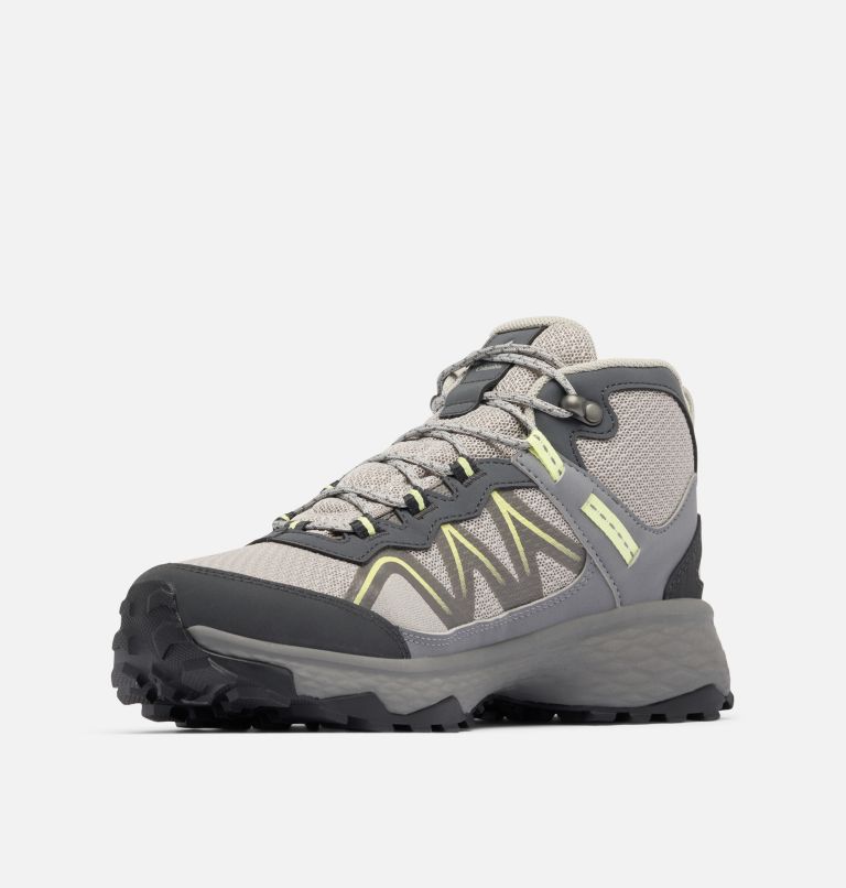 Women's Peakfreak Rush Mid Outdry Hiking Shoe, Color: Shark, Citron Haze, image 7